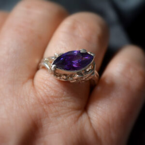 Anillo"Violetas" (plata 925/amatista)