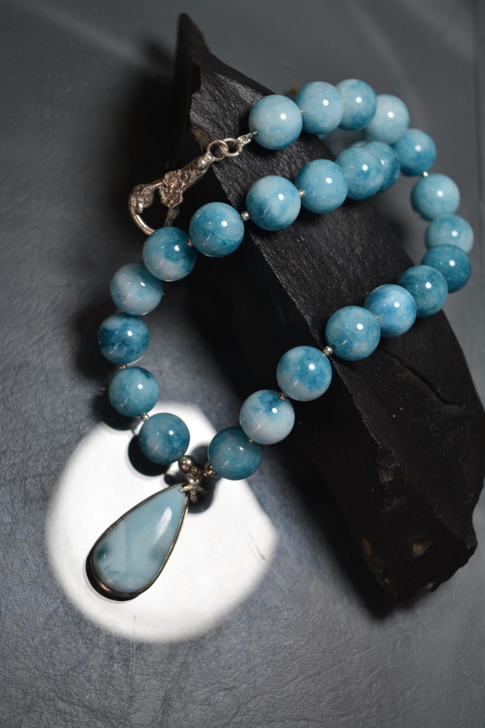 Gargantilla"Del Mar Caribe"(Larimar/plata925) - Imagen 4