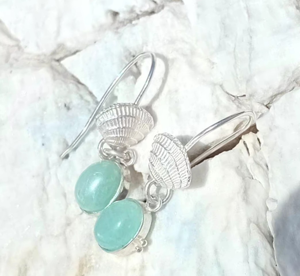 "Caracolas verde agua"