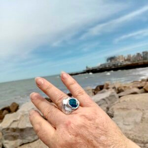 Anillo"Desde la costa"Plata925/Apatito piedra)