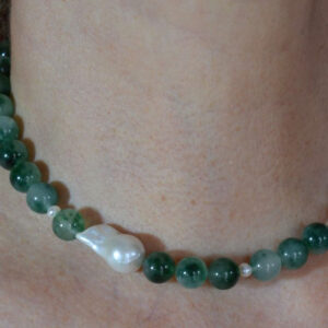 Gargantilla"Del mar"(plata 925,barrocas/musgosas))